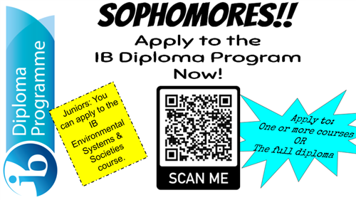 Scan the barcode for the IB application information.